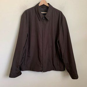 Banana Republic Black Cotton Nylon Zip Up Jacket